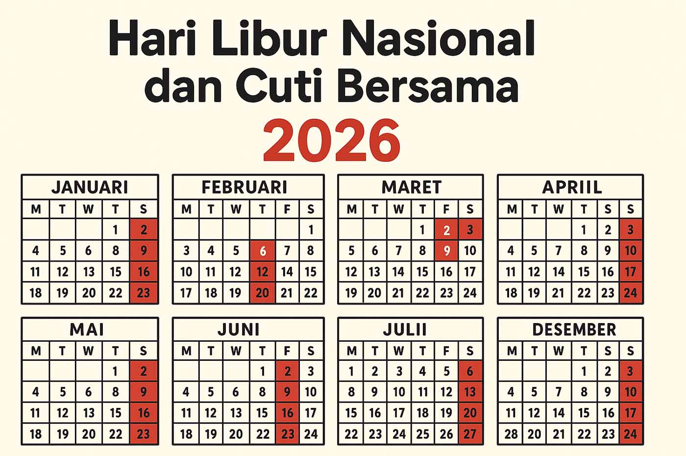 Catat Jadwal Long Weekend Imlek 2026: Libur Nasional dan Cuti Bersama Akhir Pekan Ini
