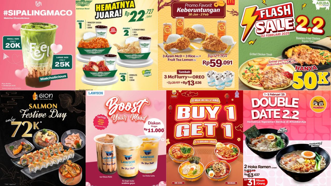 Promo Gajian Februari 2026: Diskon Makanan & Minuman di Berbagai Gerai