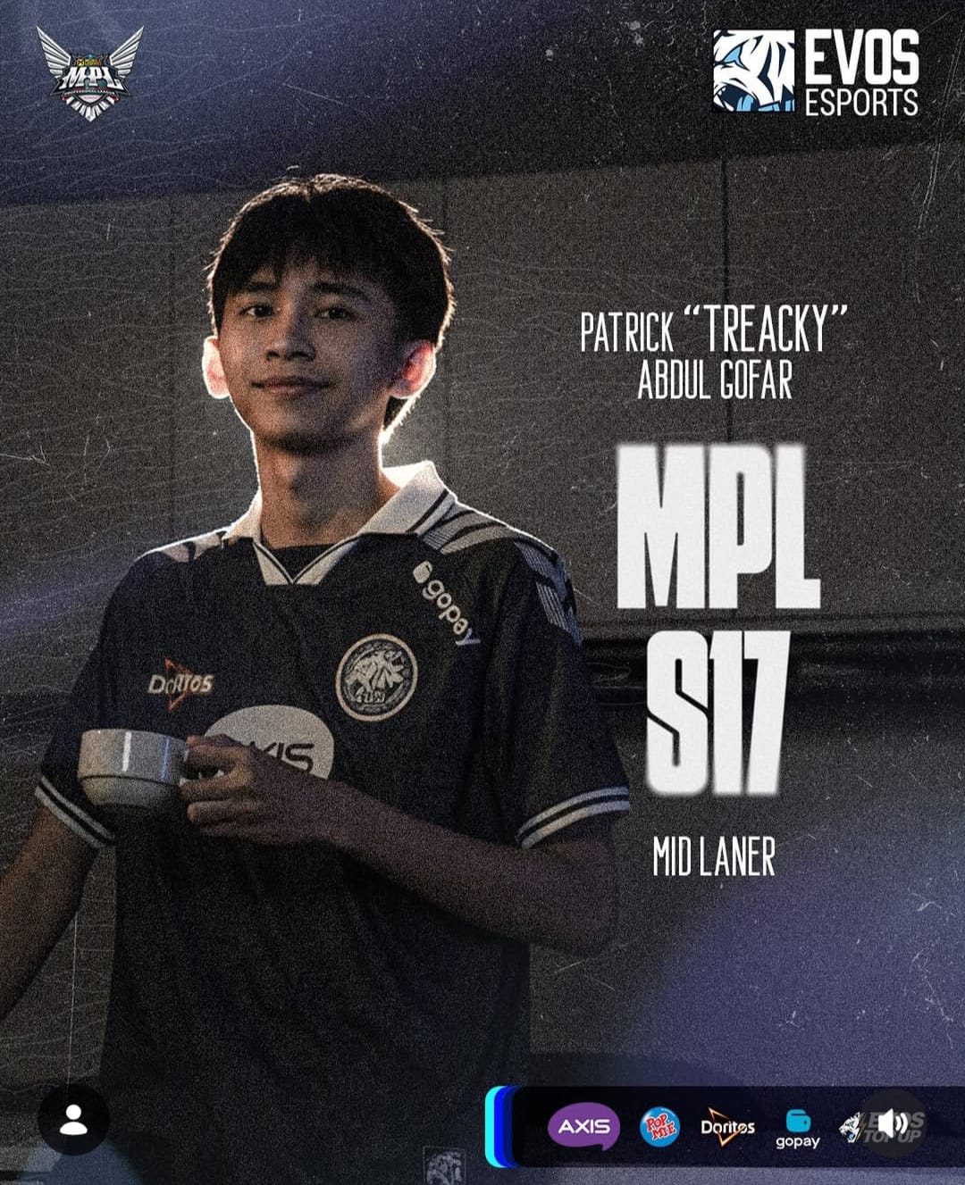 EVOS Esports Resmi Datangkan TREACKY Sebagai MidLaner Baru Untuk MPL Indonesia Season 17